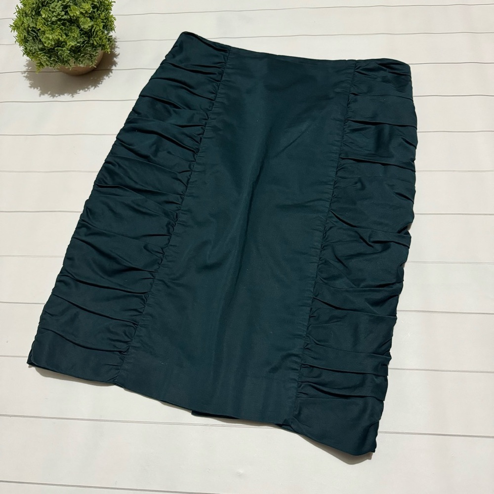 Cartonnier Anthropologie Alluring Sway Jade Green‎ Teal Pencil Skirt Women’s 0